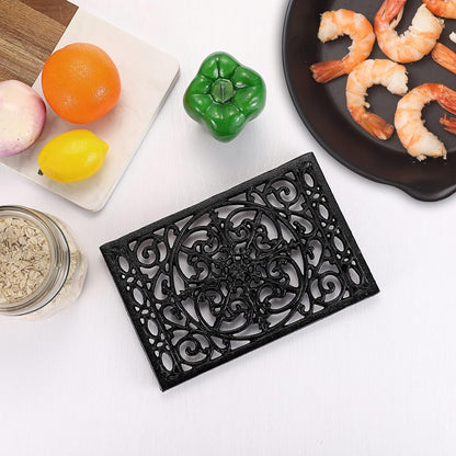 Sumnacon Cast Iron Trivet 2Pcs Heat Resistant Trivets for Hot Pots and Pans