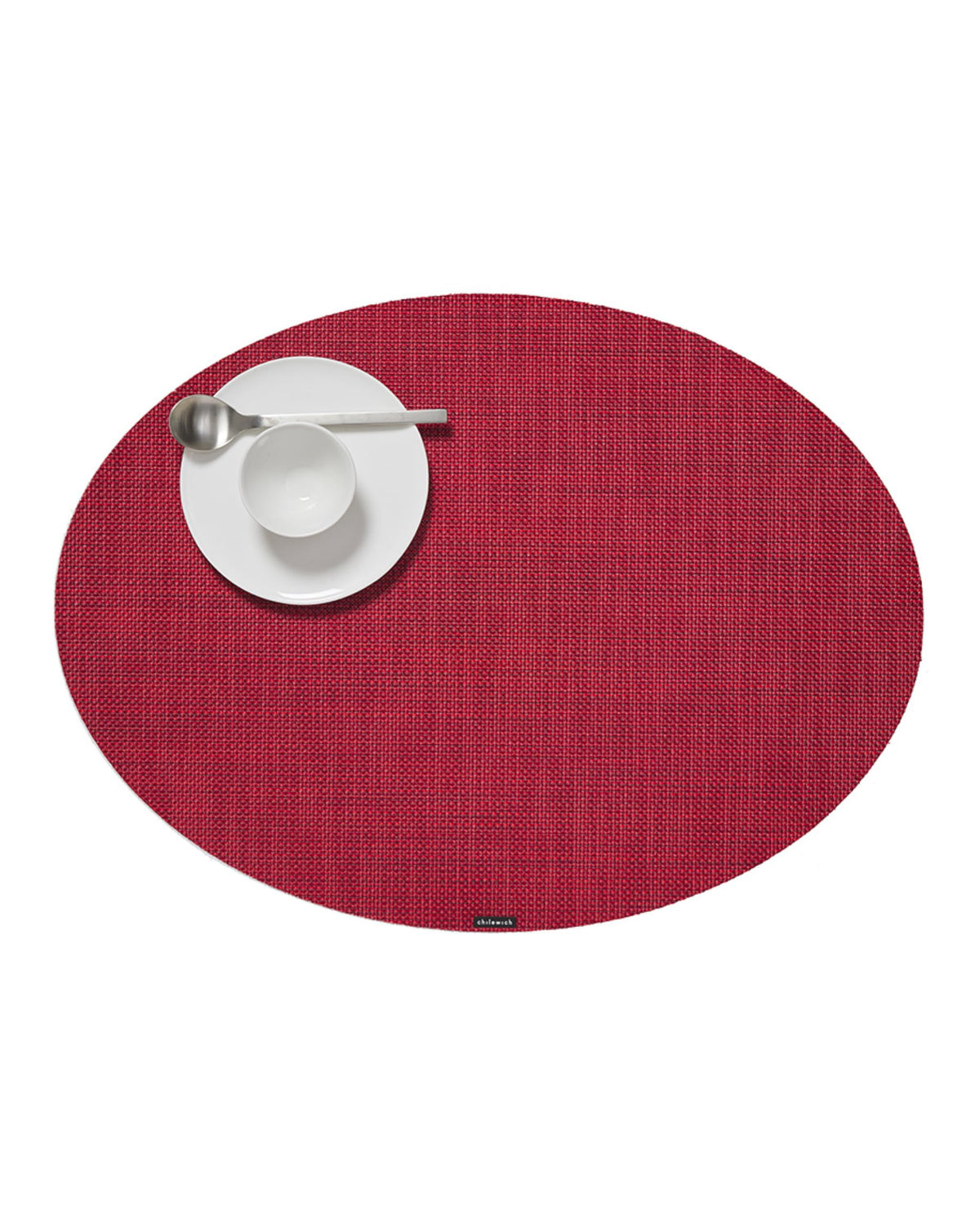 Chilewich Mini Basketweave Placemats, Round Woven Placemats Set of 4