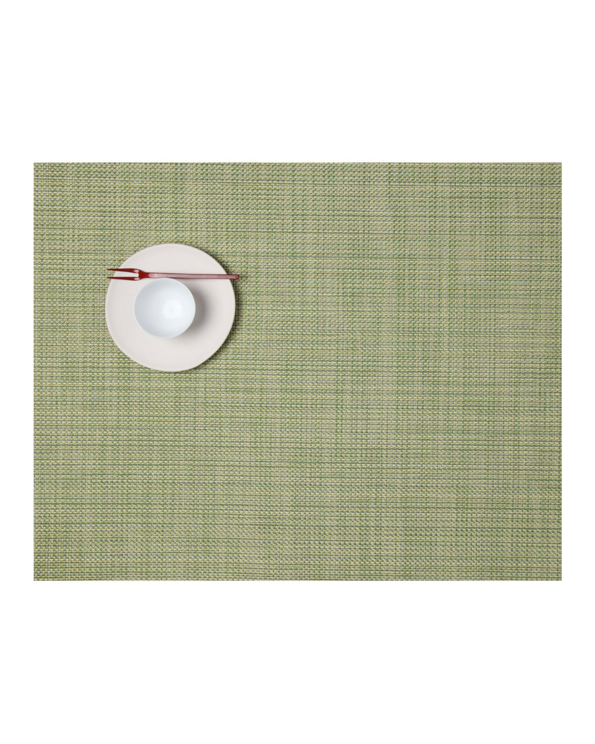 Chilewich Mini Basketweave Placemats, Round Woven Placemats Set of 4