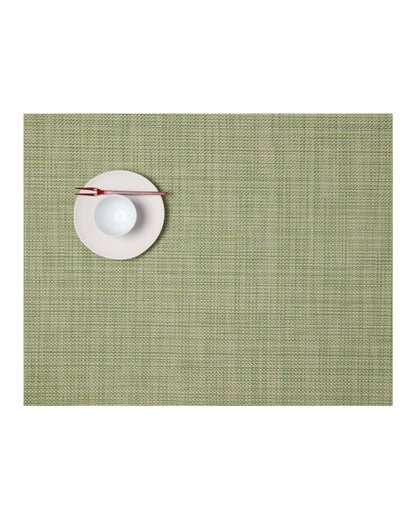 Chilewich Mini Basketweave Placemats, Round Woven Placemats Set of 4
