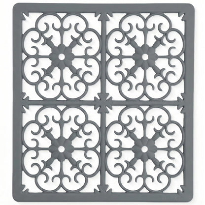 GASARÉ, Extra Large, Thick, Silicone Trivet for Hot Dishes, Pots, and Pans, Heat Resistant Mat for Countertop, Hot Pad for Kitchen, Easy to Clean, 16 x 12 x 3/8 Inches, Black