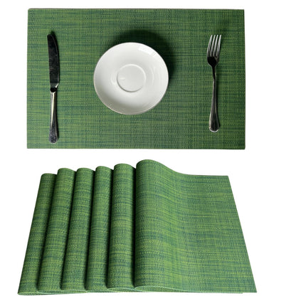 WAZAIGUR Placemats Set of 6 for Dining Table, 17.7" x 11.8", Orange