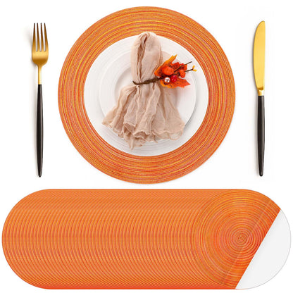 Geosar 100 Pcs Disposable Paper Placemat Cotton Woven 13'', Beige