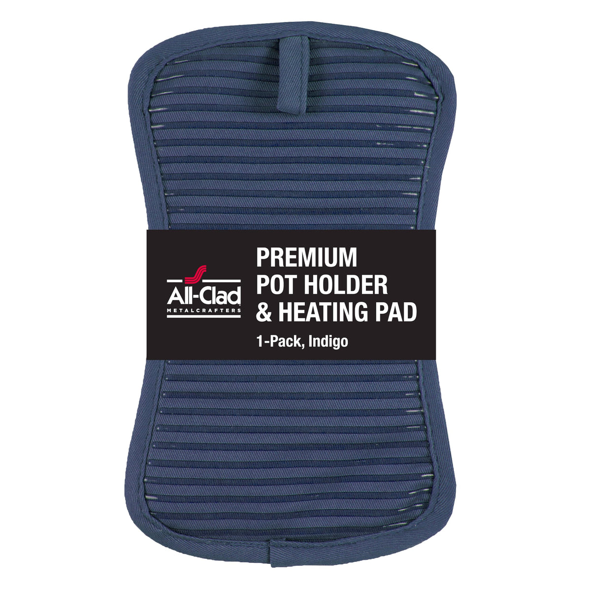 All-Clad Premium Pot Holder & Heating Pad, (2-Pack) Heat Resistant to 500 Degrees, 100% Cotton 10"x6.25" for Kitchen and Barbeque, Chili Red