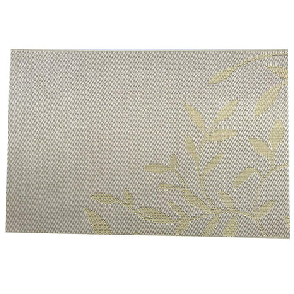 Place Mats PVC Set of 6, Table Placemats Set of 6 PVC Table Mats Natural Color (6 pcs, Red Leaves)