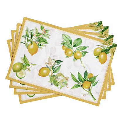 Maison d' Hermine Placemats Set of 4 Reusable 100% Cotton (13"x19")