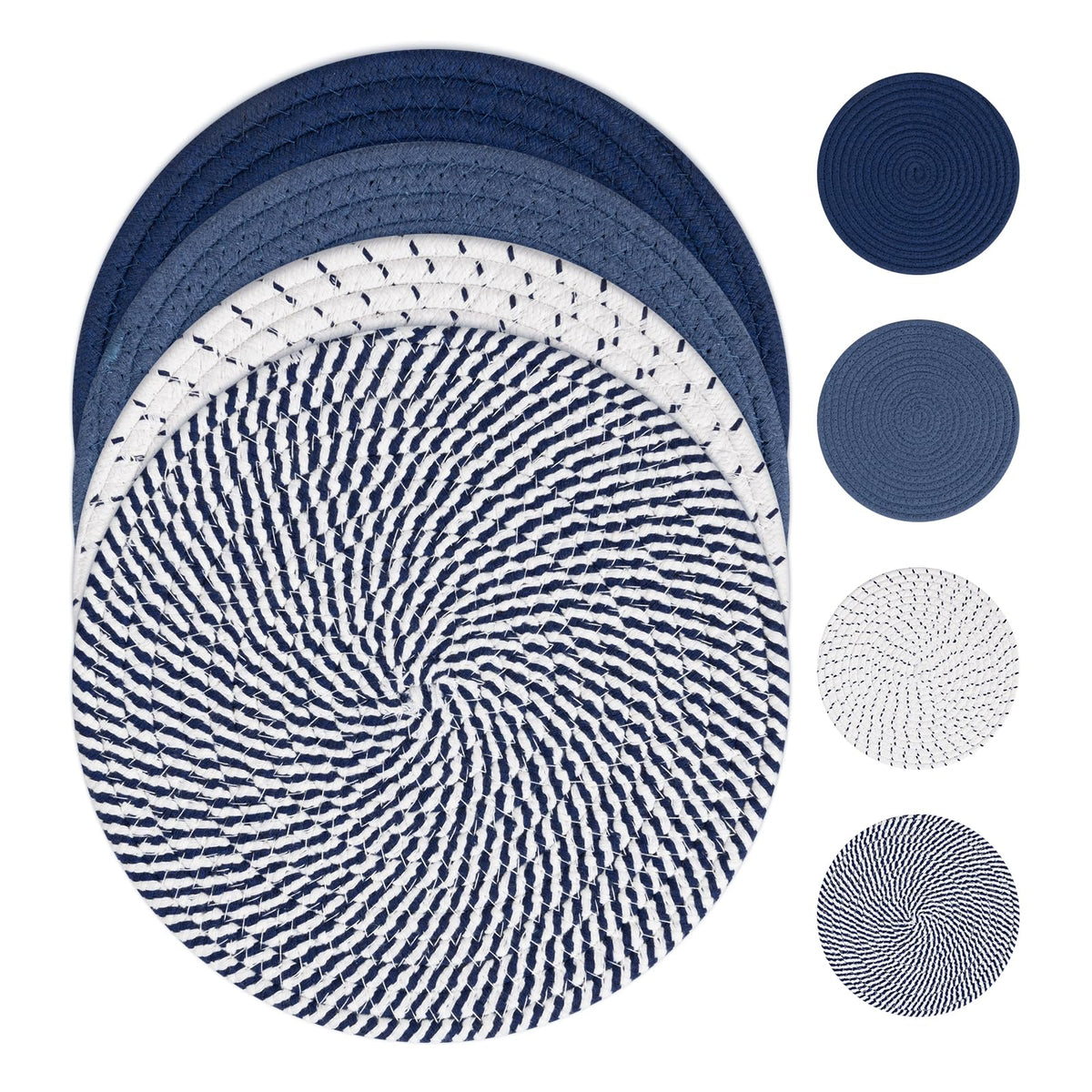 SHACOS 8 Inches Trivets for Hot Dishes, 4 Pieces
