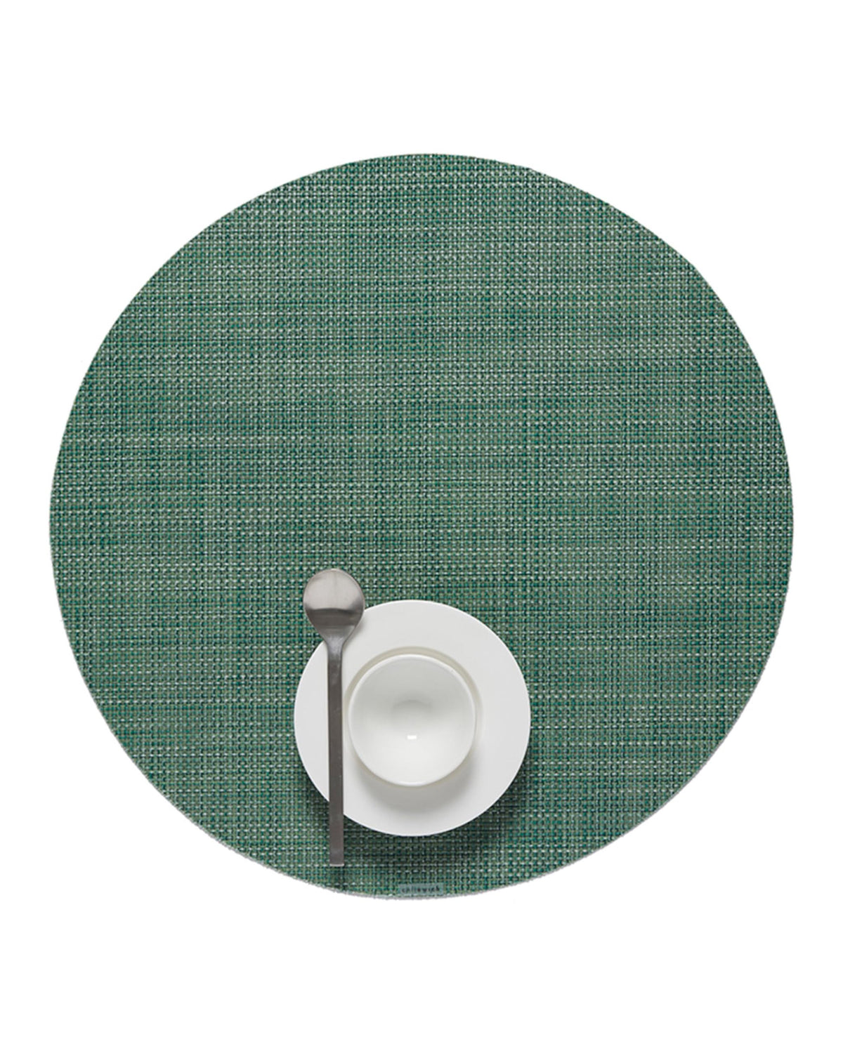 Chilewich Mini Basketweave Placemats, Round Woven Placemats Set of 4