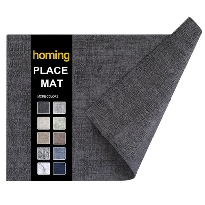homing Faux Leather Heat Resistant Placemats 6 Packs