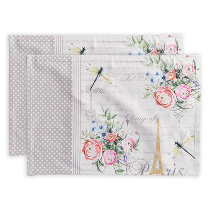 Maison d' Hermine Placemats Set of 4 Reusable 100% Cotton (13"x19")