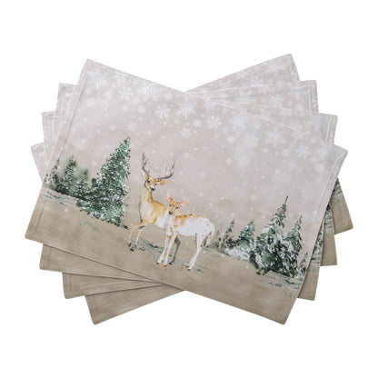Maison d' Hermine Placemats Set of 4 Reusable 100% Cotton (13"x19")