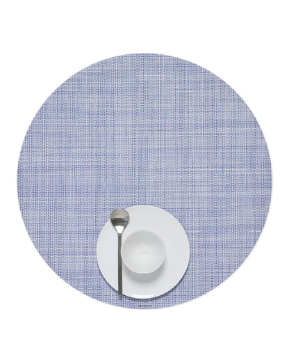 Chilewich Mini Basketweave Placemats, Round Woven Placemats Set of 4