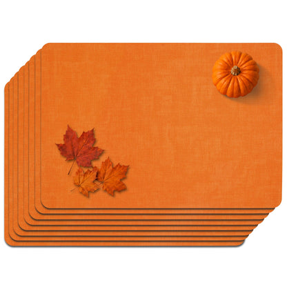 Maxpearl Faux Leather Placemats Set of 6 - Waterproof - Wipe Clean - Heat Resistant - Anti Slip Dining Table Place Mats, Suitable for Indoor & Outdoor Use, 17’’x12’’, Ivory White