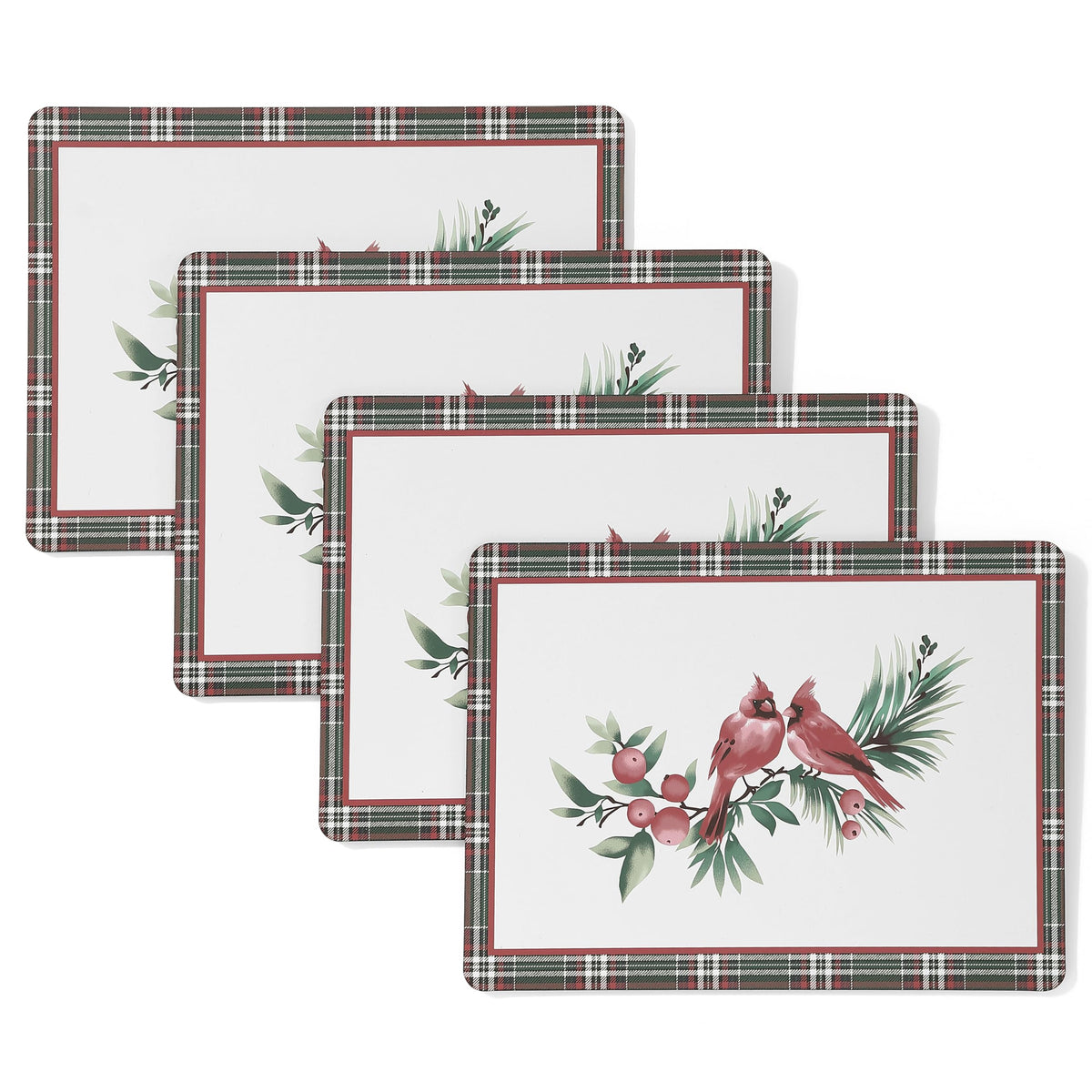 Laura Ashley Cork Placemats, 16 x 12-inch, Set of 4, Summer Palace Blue