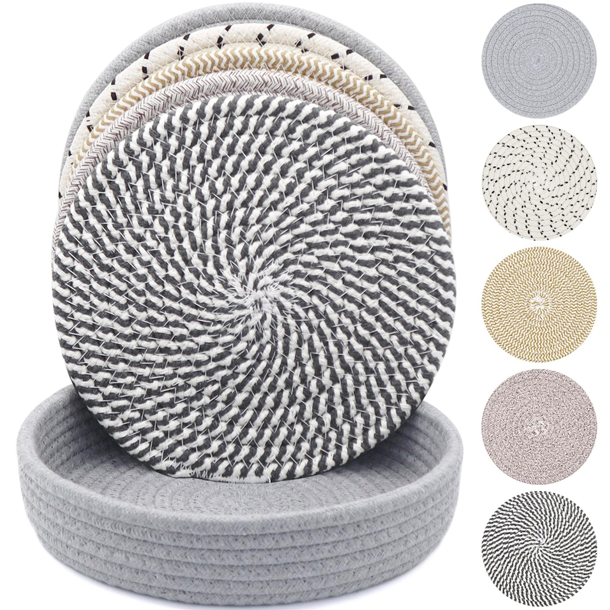 10 Inch Trivets for Hot Dishes, Hot Pots and Pans, 5 Pcs