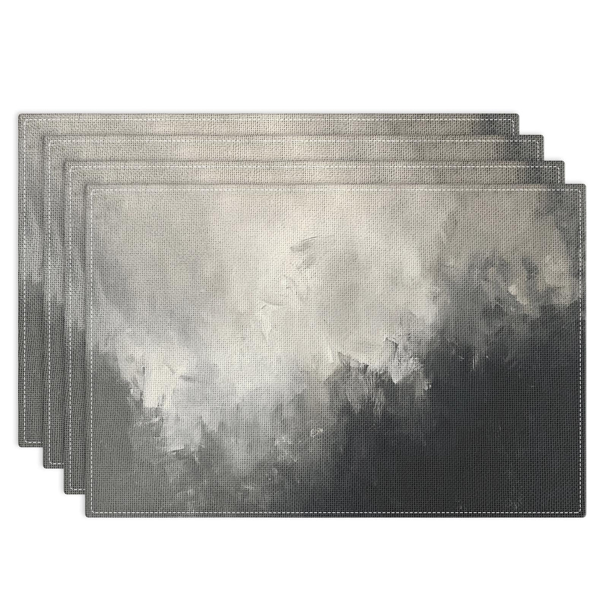 Emvency Farmhouse Placemats Set of 4, 12x18 Inch, Blue and Orange