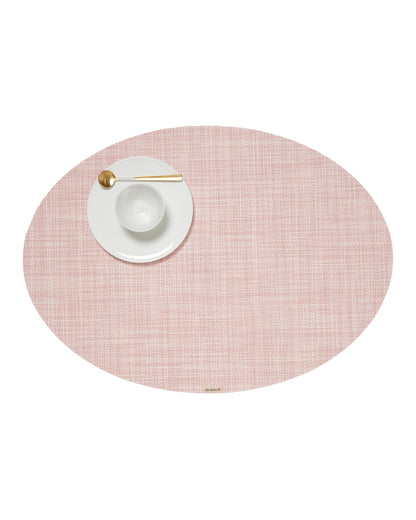 Chilewich Mini Basketweave Placemats, Round Woven Placemats Set of 4