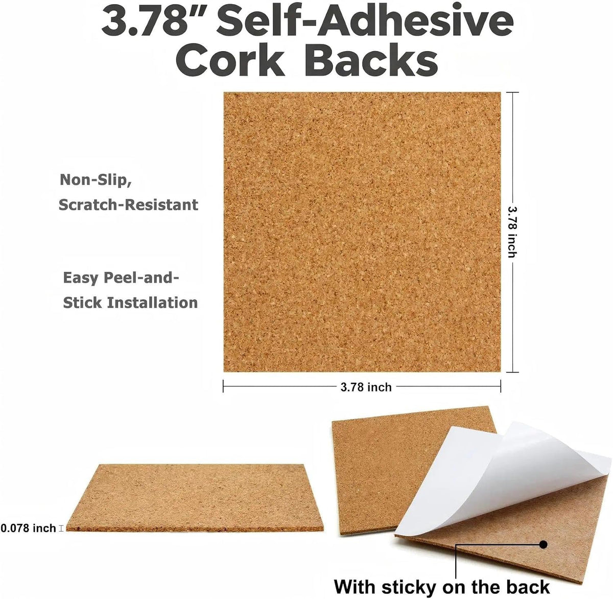 12 Pack 4 in Unglazed Ceramic Coasters with Corks Backing for Art Crafts