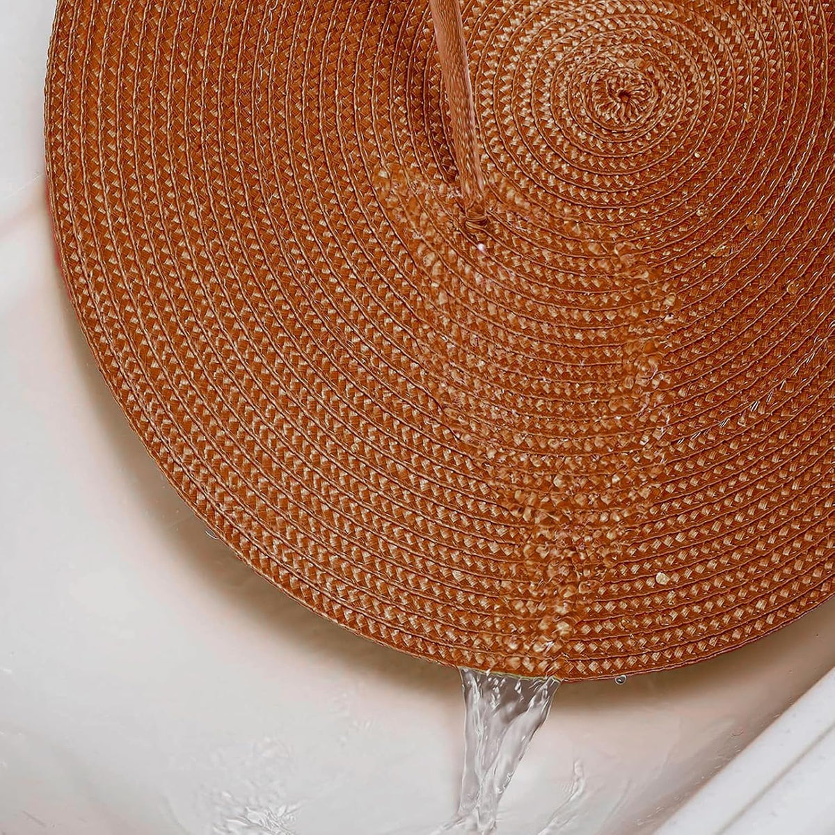 AHHFSMEI Round Braided Placemats Set of 6 15 Inch Burnt Orange Table Mats
