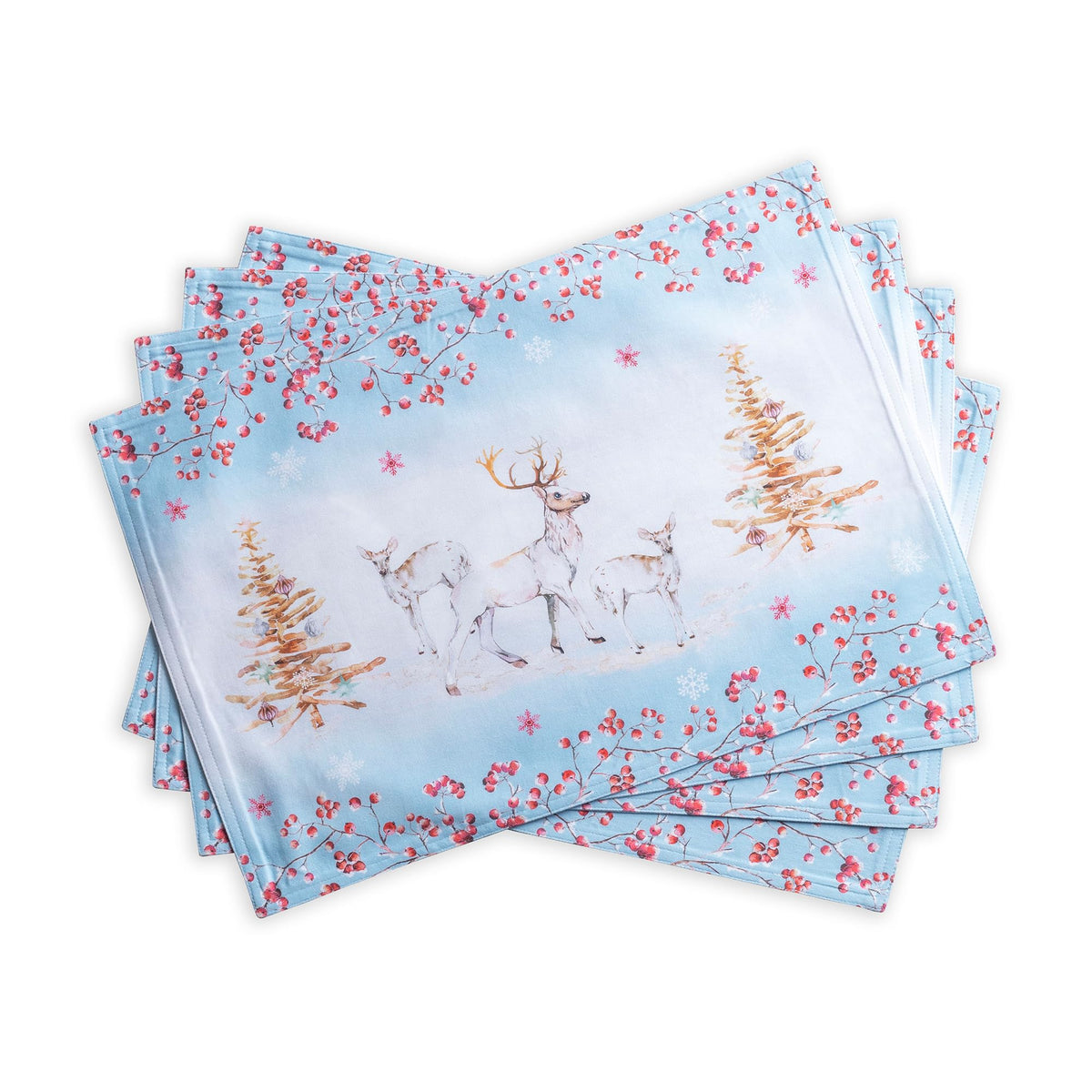 Maison d' Hermine Placemats Set of 4 Reusable 100% Cotton (13"x19")