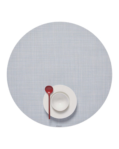 Chilewich Mini Basketweave Placemats, Round Woven Placemats Set of 4