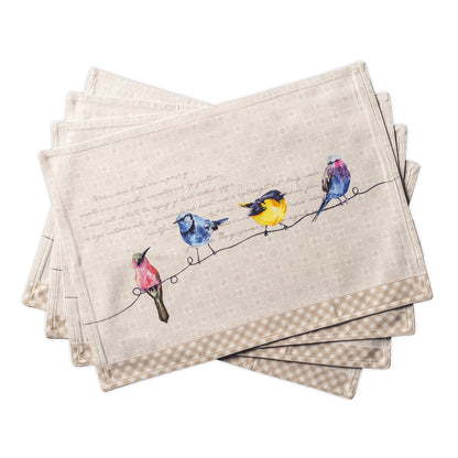 Maison d' Hermine Placemats Set of 4 Reusable 100% Cotton (13"x19")