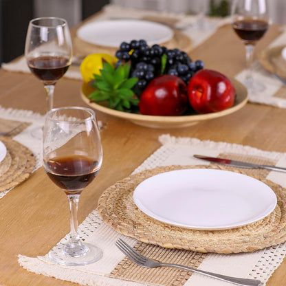 Placemats Set of 4 with 4 PCs Round Placemats and 4 PCs Table Mats