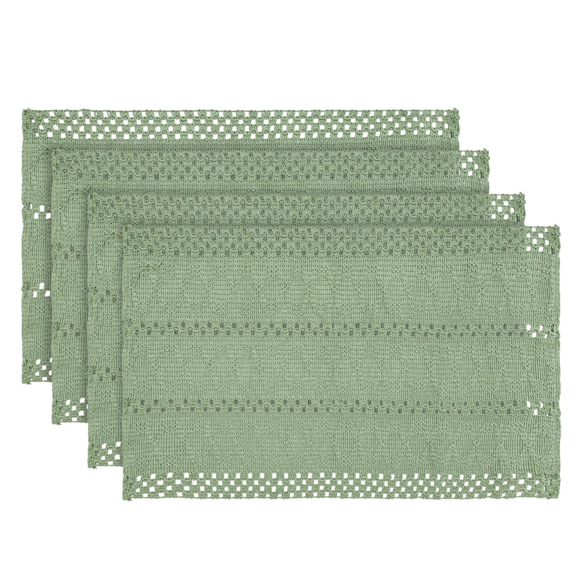 Artoid Mode Red Farmhouse Woven Rustic Hollow Placemats Set of 4-12x18 Inch