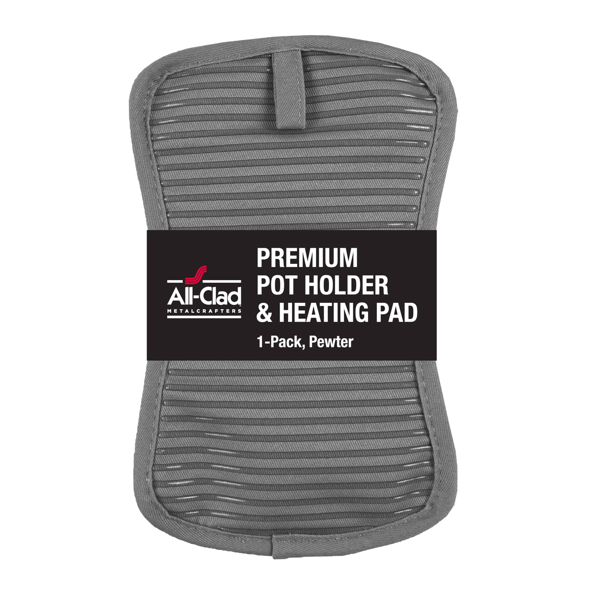 All-Clad Premium Pot Holder & Heating Pad, (2-Pack) Heat Resistant to 500 Degrees, 100% Cotton 10"x6.25" for Kitchen and Barbeque, Chili Red