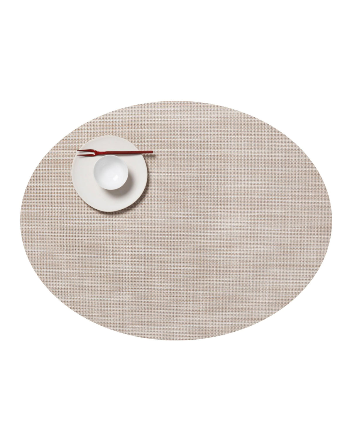 Chilewich Mini Basketweave Placemats, Round Woven Placemats Set of 4