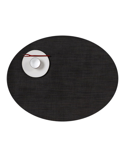 Chilewich Mini Basketweave Placemats, Round Woven Placemats Set of 4