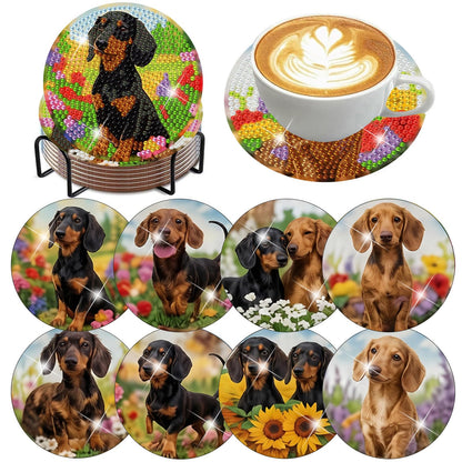 ijbnhd Mandala Diamond Painting Coasters Kit with Holder 4X4IN