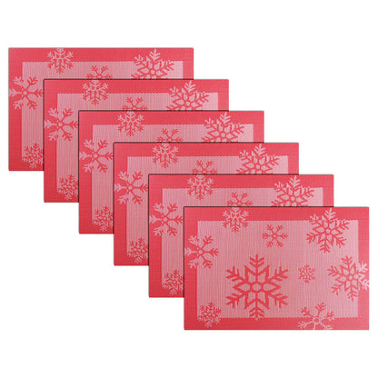 PIGCHCY Placemats,Durable Placemats for Dining Table,Washable Woven Vinyl Kitchen Placemats Set of 4 (Brown)