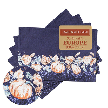 Maison d' Hermine Placemats Set of 4 Reusable 100% Cotton (13"x19")