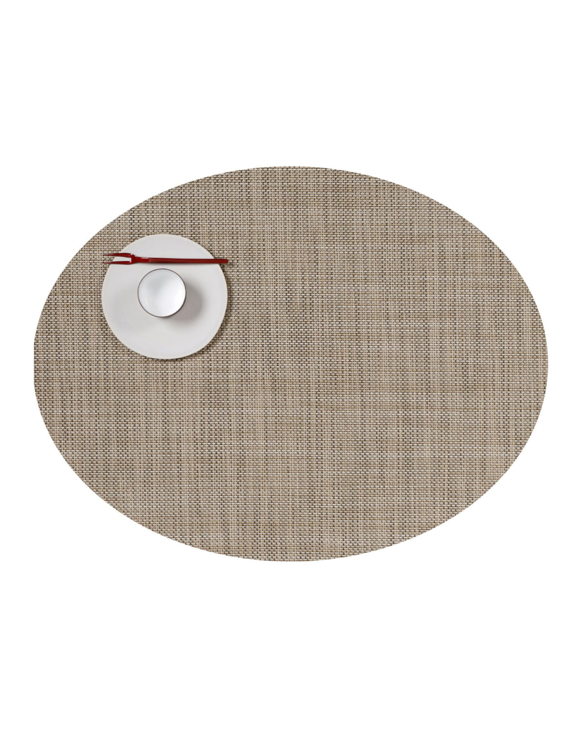 Chilewich Mini Basketweave Placemats, Round Woven Placemats Set of 4
