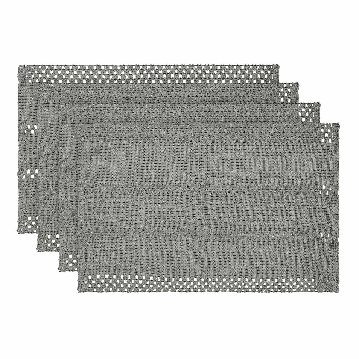 Artoid Mode Red Farmhouse Woven Rustic Hollow Placemats Set of 4-12x18 Inch