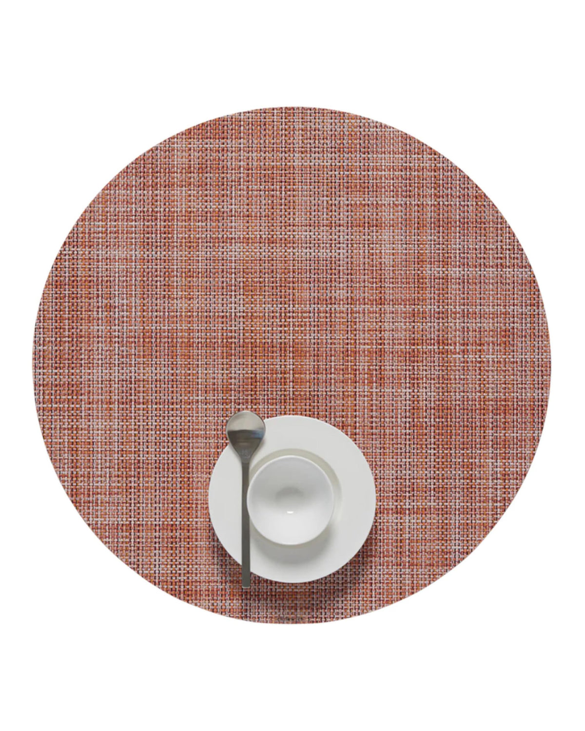 Chilewich Mini Basketweave Placemats, Round Woven Placemats Set of 4