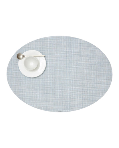 Chilewich Mini Basketweave Placemats, Round Woven Placemats Set of 4