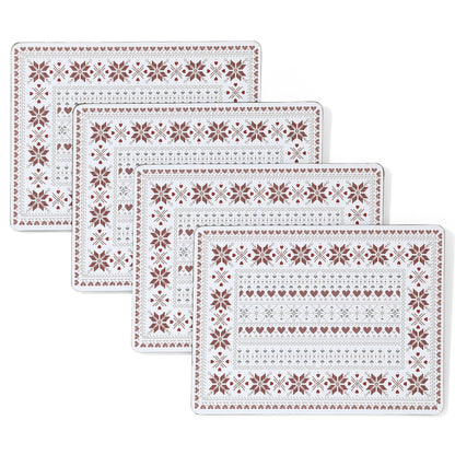 Laura Ashley Cork Placemats, 16 x 12-inch, Set of 4, Summer Palace Blue