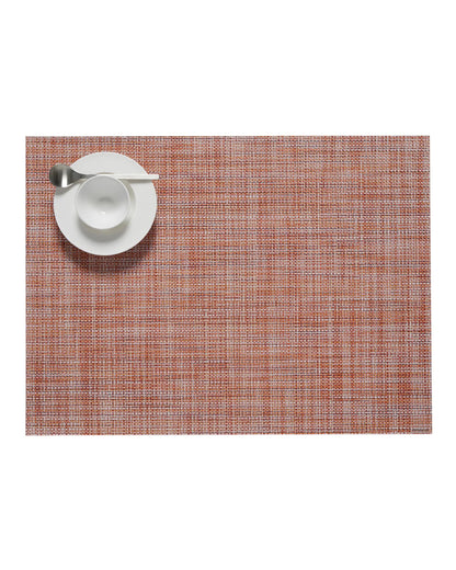 Chilewich Mini Basketweave Placemats, Round Woven Placemats Set of 4