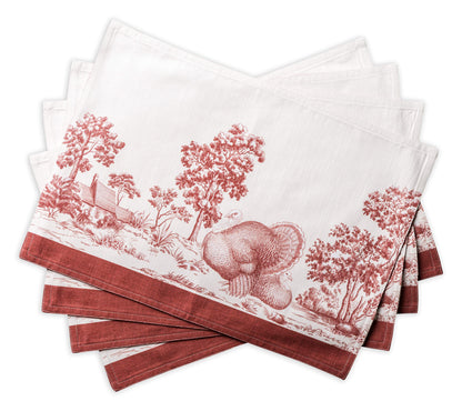 Maison d' Hermine Placemats Set of 4 Reusable 100% Cotton (13"x19")