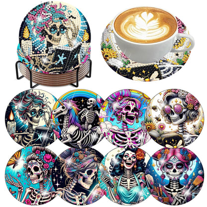 ijbnhd Mandala Diamond Painting Coasters Kit with Holder 4X4IN
