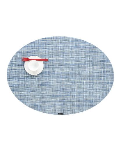 Chilewich Mini Basketweave Placemats, Round Woven Placemats Set of 4