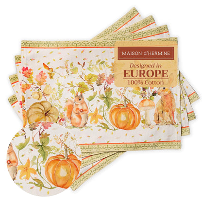 Maison d' Hermine Placemats Set of 4 Reusable 100% Cotton (13"x19")