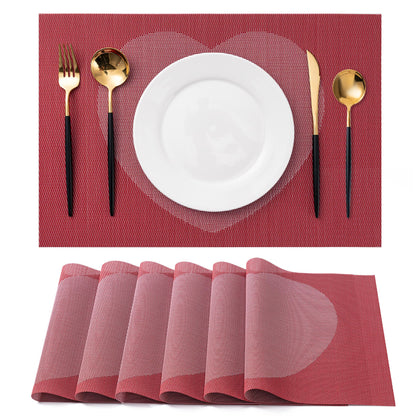 Placemats Set of 4 Washable Indoor(Beige)