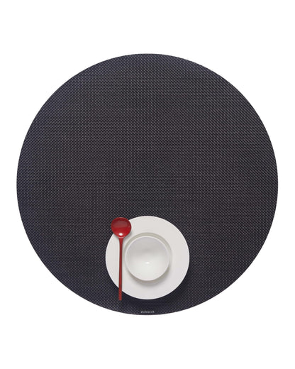 Chilewich Mini Basketweave Placemats, Round Woven Placemats Set of 4