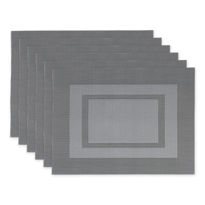 DII Vinyl Tabletop Collection, Placemat Set, 13x17.25, Nautical Blue, 6 Piece