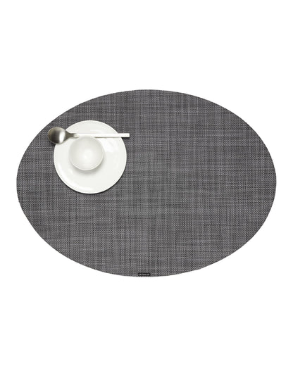 Chilewich Mini Basketweave Placemats, Round Woven Placemats Set of 4