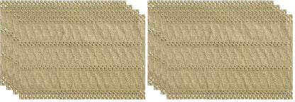 Artoid Mode Red Farmhouse Woven Rustic Hollow Placemats Set of 4-12x18 Inch