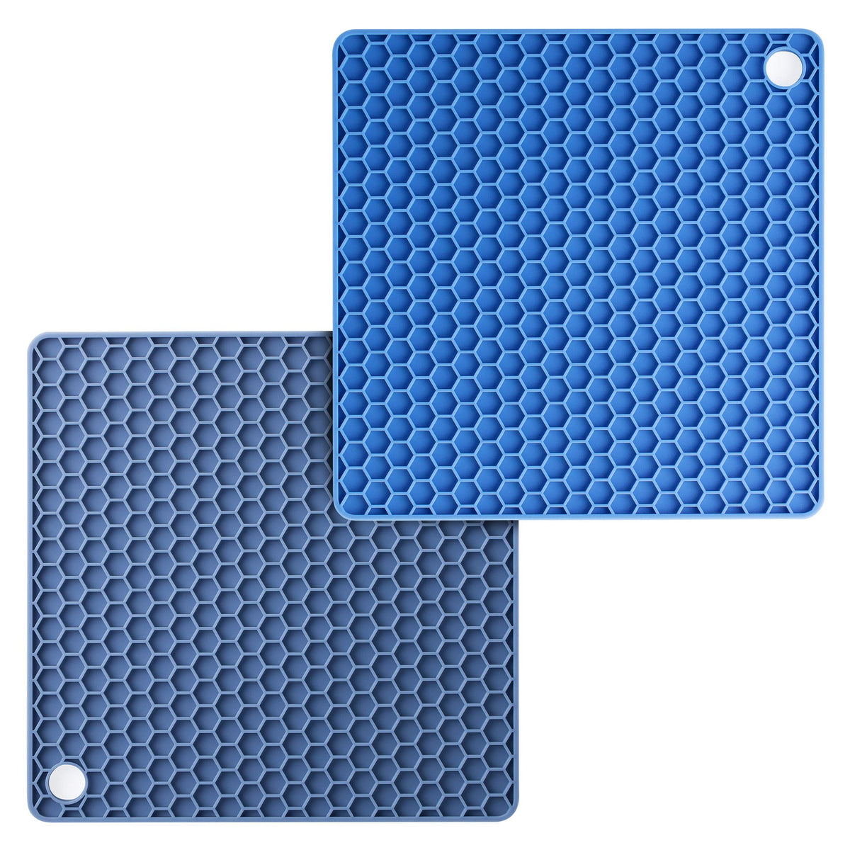 BTaT- Silicone Trivet Mats, 2 Pack, Blue, Heat & Stain Resistant